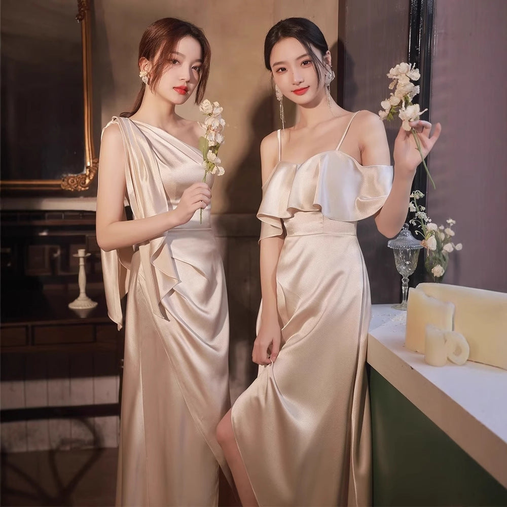 Simple And Light Luxury SatinFormal Dress