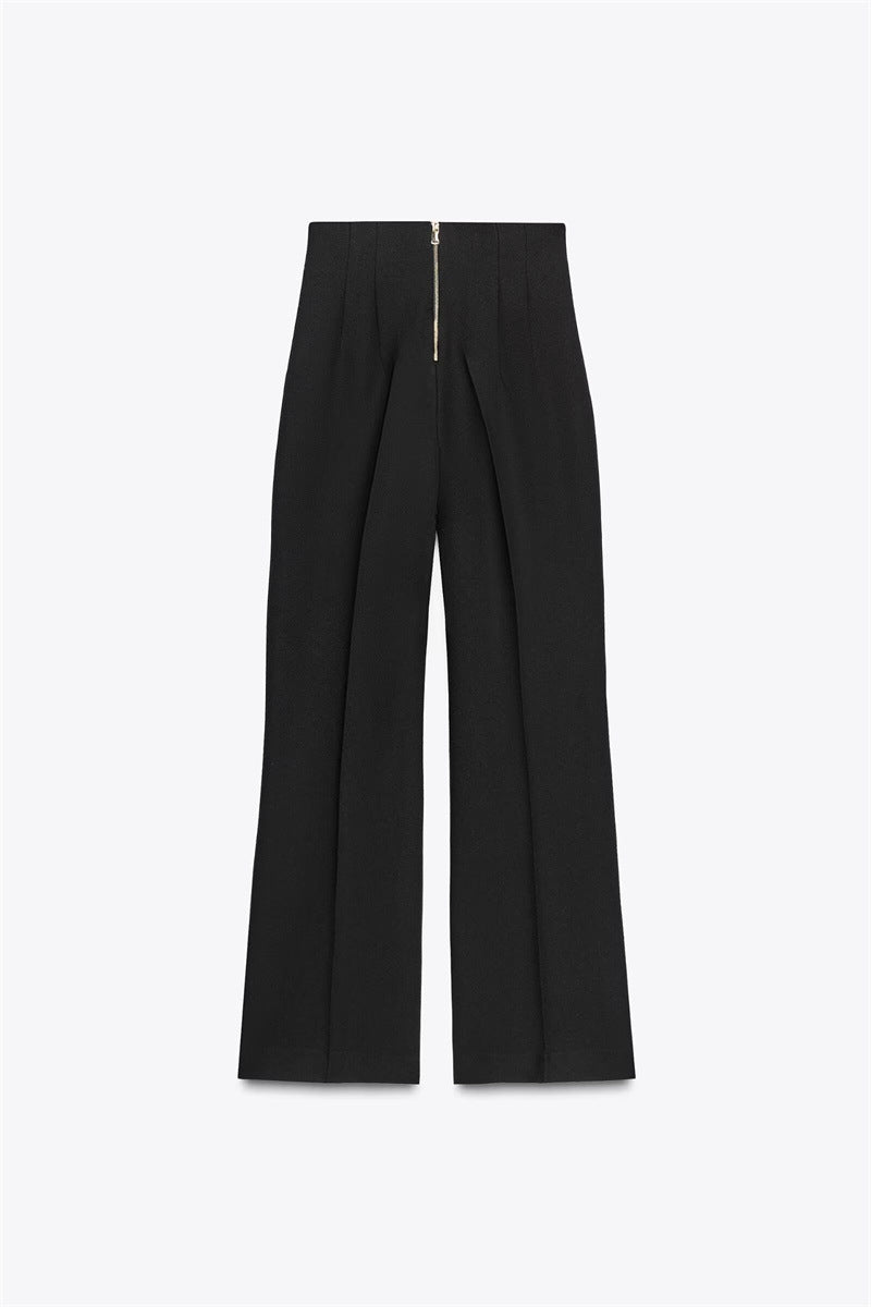 Pants Retro Fashion Versatile Slimming High-waisted