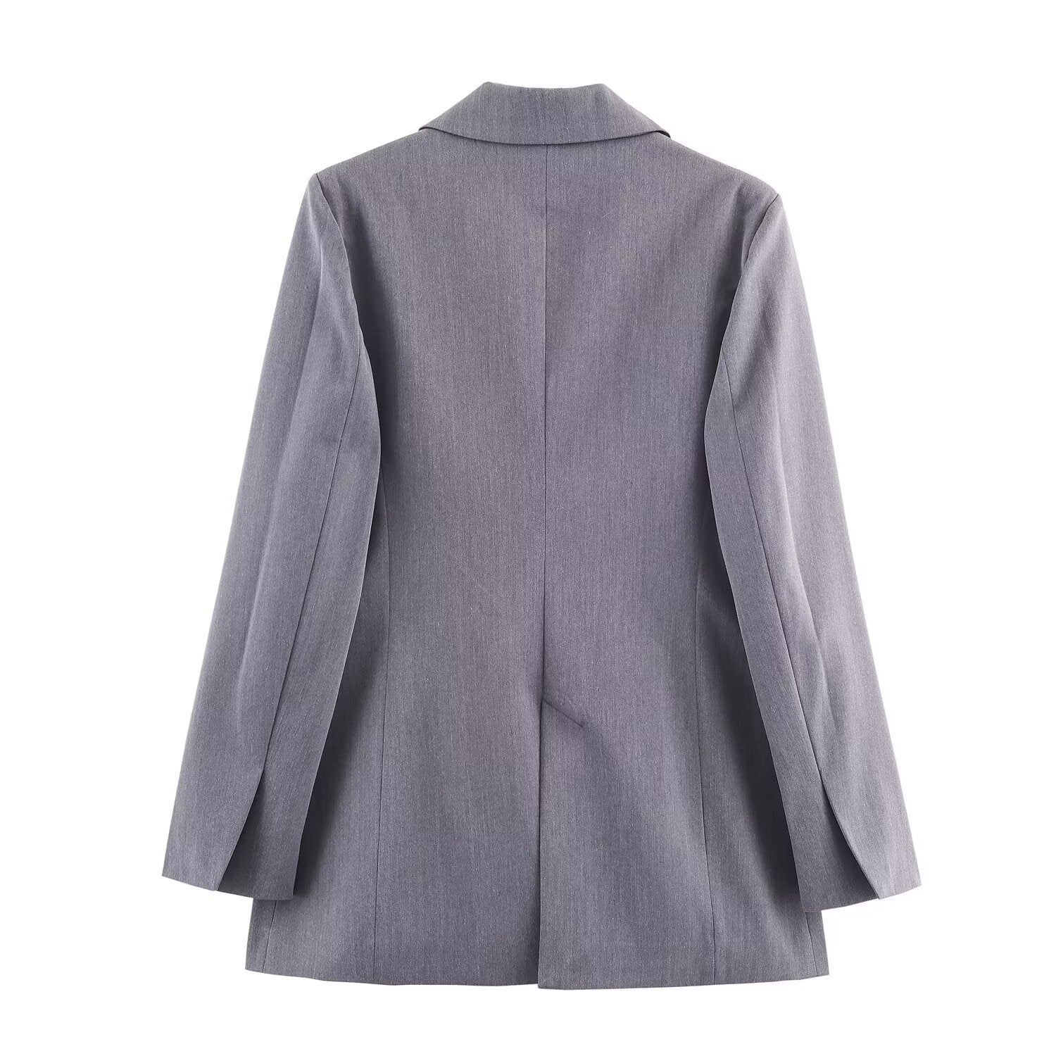 Set 2-Piece Women's Double-breasted Blazer With Belt Pants