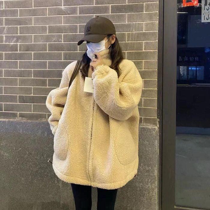 Jacket Thickened Particle Lamb Fleece Coat For Women