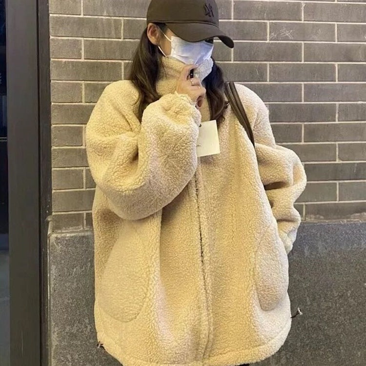 Jacket Thickened Particle Lamb Fleece Coat For Women