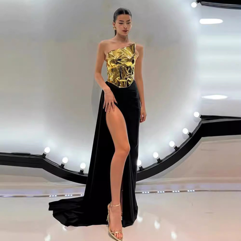 Dress Two-piece Set Sexy Lacing Backless Light