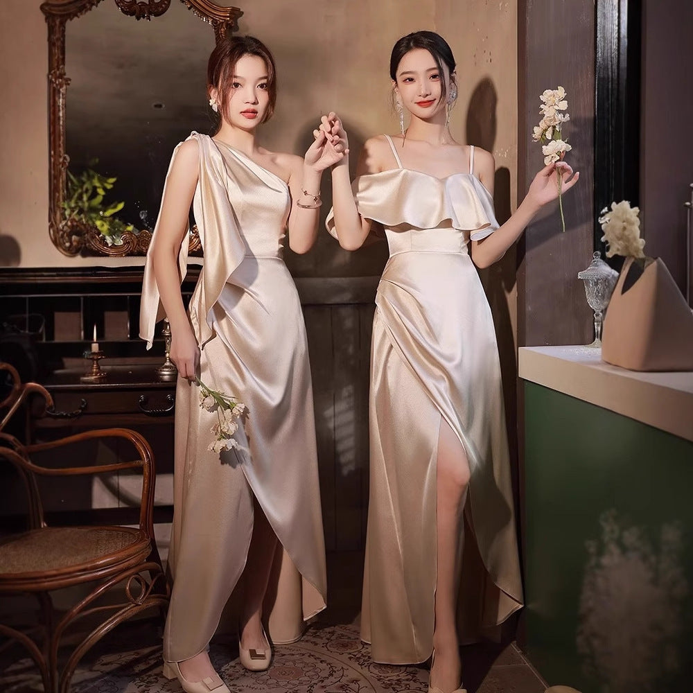 Simple And Light Luxury SatinFormal Dress