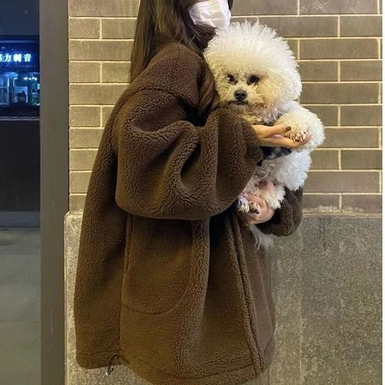 Jacket Thickened Particle Lamb Fleece Coat For Women