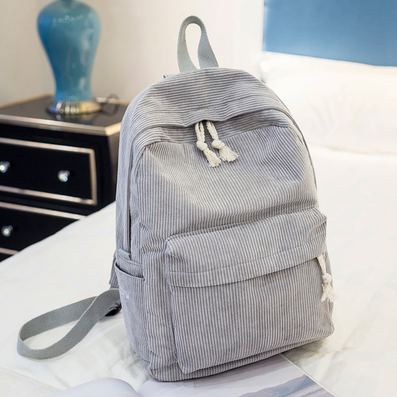 Bags School Corduroy Backpack Students