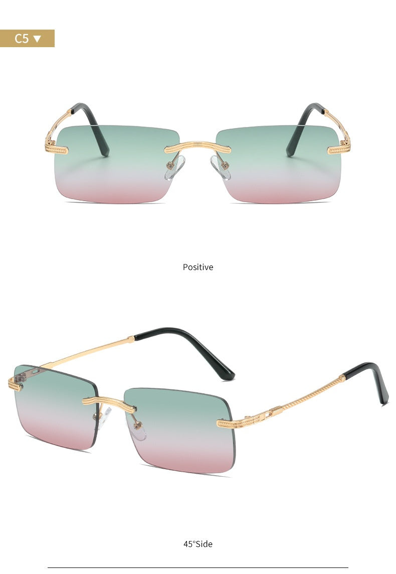 Sun GlassesFrameless Personality Square Sea