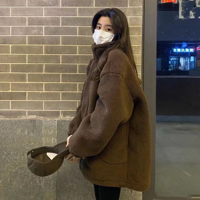 Jacket Thickened Particle Lamb Fleece Coat For Women