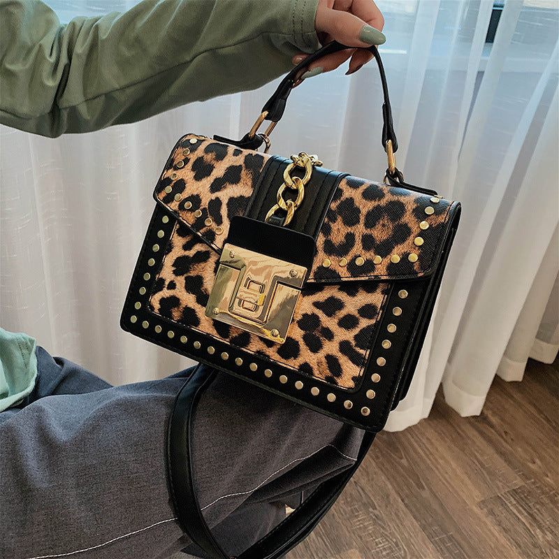 Leopard Print Small Square Bag