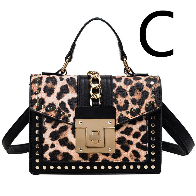 Leopard Print Small Square Bag