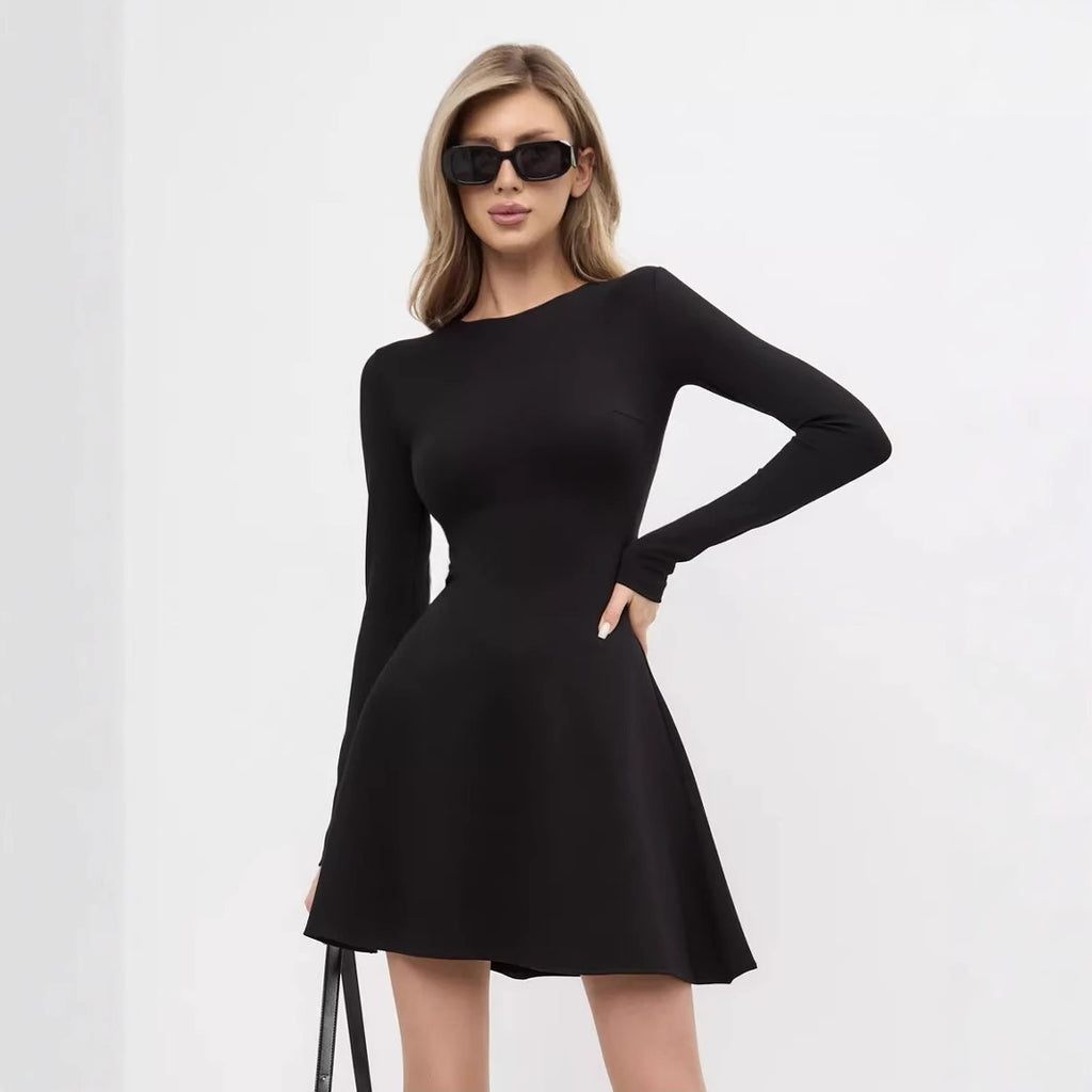 Dress Solid Color Casual Office