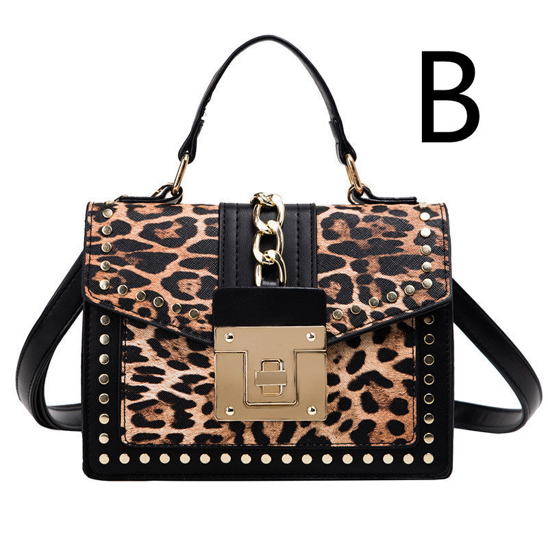 Leopard Print Small Square Bag